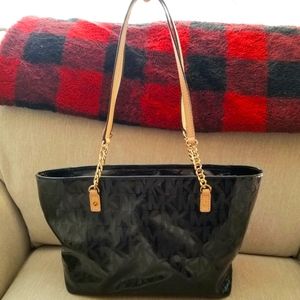 Michael Kors black patent leather purse